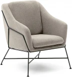 Brida Кресло бежевое на черных стальных ножках La Forma (ex Julia Grup) арт.181449