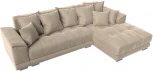 Диван угловой НордСтар правый угол (Бежевый/Велюр) Лига Диванов арт.121105