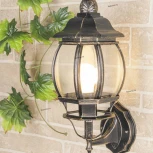 Настенный фонарь уличный Elektrostandard Farola GL 1001U черное золото