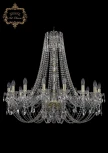 Подвесная большая люстра Art Classic 11.21 11.21.16.360.h-92.Gd.Sp (220V, хрусталь, на цепи, подсвечник, свеча)