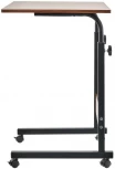 Стол многофункциональный на колесах, 60x40 см, «РОЛЛ», 2 ножки, регул.высота, мдф, металл, тёмн. дерево, черный Bradex Home РОЛЛ TD 0731