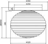 Потолочный светильник круглый Maytoni Reels MOD268CL-01B (220V, шар)