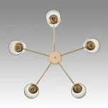 Потолочная люстра на штанге Lumion Kassia 6586/10 золото/прозрачный, металл/стекло E14 10*40W 220V