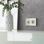 Рамка на 2 поста Baguette (айвори/латунь) Werkel W0022851 (a060235)