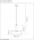 Подвесной светильник Lucide Gipsy 35400/25/31 (220V, на проводе)
