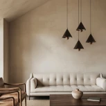 Подвесной светильник светодиодный белый металл/белый мрамор Aromas del Campo Marg C1341/40 Matt white/White Marble