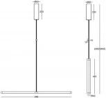 Подвесной светильник Supersymmetry P096PL-L11WK Maytoni (LED, 220V, управление смартфоном, умный дом - Maytoni Smart, на проводе)