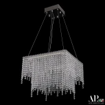Подвесная люстра светодиодная APL LED Sicilia SH04.42.D.Ni.4000 (220V, хрусталь, на тросе)