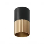 Точечный светильник накладной Wolta WSL-GU10/18BG-1 под лампу GU10 Черный / золотой DUO