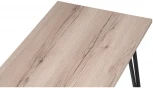 Стол Woodville Денвер Лофт 120 25 мм черный матовый / дуб делано светлый 516125
