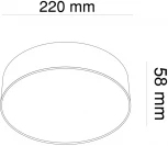 Потолочный светильник Zon 3000K 1x26Вт 120° LED Maytoni Technical C032CL-L32B3K