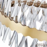 Подвесная люстра Arte Milano Venezia 311096/D800 BS (регулировка яркости, LED, 220V, хрусталь, пульт управления, на тросе, круглые)