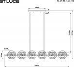 Подвесной светильник ST Luce Noon SL1521.403.06 Черный/Дымчатый, Белый G9 6*5W 4000K (220V, на проводе)
