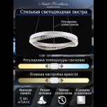 Подвесной светильник светодиодный Natali Kovaltseva Sad Queen INNOVATION STYLE 83126 PETEROLJA с пультом ДУ, моб. приложением 120W, белый, LED (регулировка яркости, 220V, на тросе, круглые, кольцо)