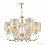 Подвесная люстра Arte Milano Florentia-1237 301237/6 Wh/Gd (220V, на цепи)