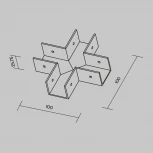 Соединитель X-образный для профиля черный Maytoni Elasity IP O-TR001-CC