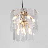 Подвесная люстра Wi-Fi Eurosvet Claire 60170/8 золото (220V, управление смартфоном, голосовое управление, умный дом - Minimir Home, Алиса, Маруся, Салют, на тросе)