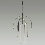 Подвесной светильник Odeon Light Memfi 6633/95L HIGHTECH ODL24 металл/черный/акрил LED 95W 3000K 220V (на проводе)