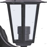 Бра уличное Horoz Erguvan, 1 плафон, черный с прозрачным