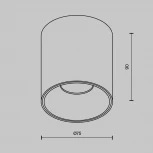 Накладной потолочный светильник Maytoni Alfa LED C064CL-12W4K-RD-B