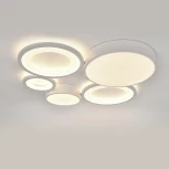 Потолочный светодиодный светильник с таймером Escada Streamline 10286/5LED 53Вт, с ПДУ, металл/акрил, белый (220V)