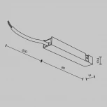 Ввод питания черный Maytoni Accessories for tracks Basity TRA172B-1B (48V)