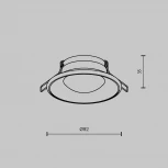 Встраиваемый светильник Maytoni Spark DL096-GU10-W (220V, круглые)