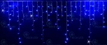 Гирлянда светодиодная Бахрома синяя с мерцанием 220B, 144 LED, провод прозрачный, IP54 RL-i3*0.9F-T/B Rich LED