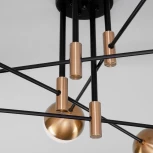 Умная потолочная люстра на штанге Eurosvet Nuvola 70129/8 латунь (220V, шарики)