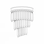 Настенный светильник каскадный Citilux Мартин CL332431 (220V, хрусталь)