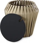 Журнальный стол Ding ОГОГО Обстановочка! (Экокожа,Массив дерева/Бежевый,Черный) арт.930829