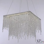 Подвесная люстра светодиодная APL LED Sicilia SH04.42.D.Ni.4000 (220V, хрусталь, на тросе)