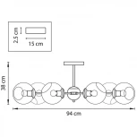 Потолочная люстра Lightstar Beta 785066 (220V, молекулы)