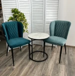 Стул НЕКСТ Barkhat 88 Бирюзовый, велюр без пальчиковый"/ черный каркас М-City"