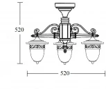 Потолочный светильник уличный Oasis Light KRAKOV 1 S 87270SA/3/02 Gb (220V, фонарь, IP44)