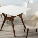 Стол R-Home Нарвик 960*960 Белый Темный орех