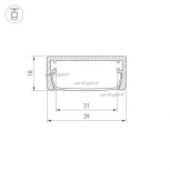 Профиль ARH-WIDE-W39-2000 ANOD (Алюминий) 030982 Arlight