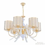Подвесная люстра Arte Milano Florentia-6067 306067/6 Wh/Gd (220V, на цепи)
