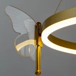Подвесной светильник Arte Lamp Darcy A2187LM-1GO (LED, 220V, пульт управления, на тросе, кольцо, бабочки)