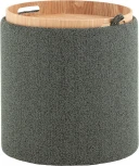 Пуф-столик с ящиком Хюгге XS букле темно-серый, Stool Group