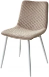 Обеденный стул M-City TINTIN BLUVEL-40 BEIGE / белый каркас