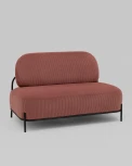 Диван Стоун велюр рельефный коралловый Stool Group арт.УТ000040008