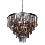 Подвесная большая люстра Vitaluce V1806-1/8+4+4+1 (220V, хрусталь, на цепи, круглые)