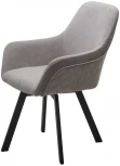 Стул JET 360 град. поворот. B22 Серый, велюр / черный каркас, М-City