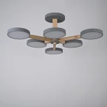 Потолочная люстра Wi-Fi на штанге Turna L6 Grey By ImperiumLoft Turna-B01 (LED, 220V, голосовое управление, умный дом - Алиса)