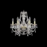 Подвесная люстра Bohemia 1411 1411/6/160/G (220V, хрусталь, на цепи, подсвечник, свеча)