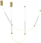 Подвесной светильник Odeon Light Monella 6639/24CL металл/античная бронза/белые бусы из акрила IP20 LED 24W 3000K 220V (бусы)