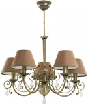 Потолочная люстра на штанге Kutek Coco COC-ZW-5(P/A) (220V, хрусталь CR, подвески)