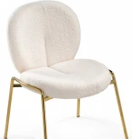 Стул на металлокаркасе Kalipso 1 (Kalipso 1 white / gold) Woodville арт.15782