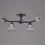 Потолочная люстра на штанге Reluce 07624-0.3-04 CR+BK (220V)